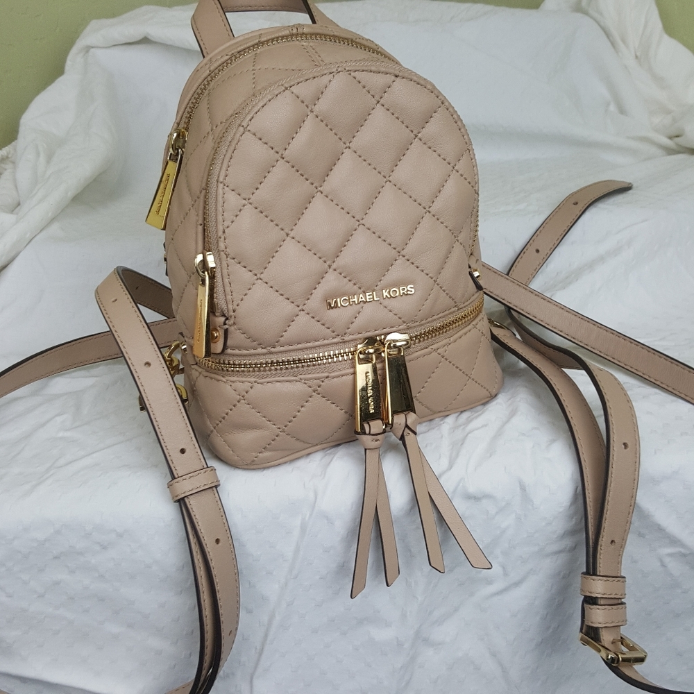 Michael Kors Quilted Rhea leather Mini Backpack